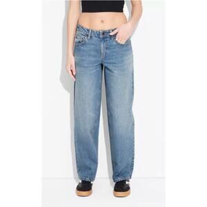 Women's Mid-Rise 90's Relaxed Jeans - Wild Fable Size 0/31 Rigid Med Wash New